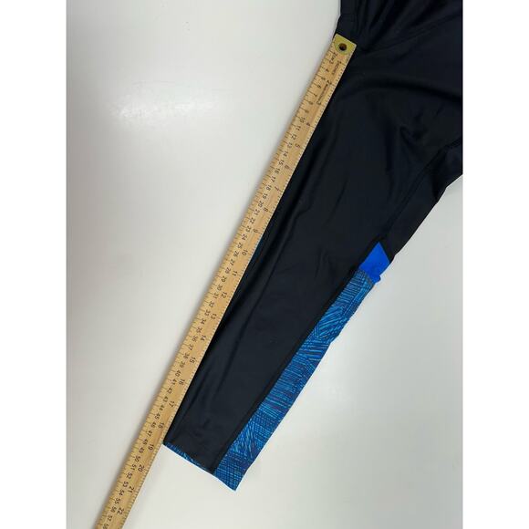 Under Armour Womens Capris Size Small Black Blue Compression Legging Heatgear - Picture 7 of 9